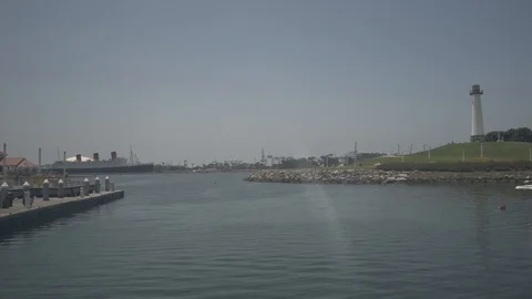 Static shot of the Lions Lighthouse, Long Beach, California Stock-Footage 111928835