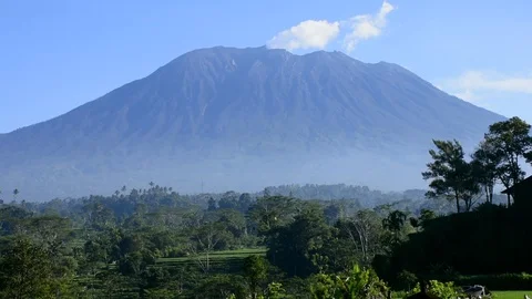 Static Shot of Mt Agung in Bali Indonesia Video stock 91418155