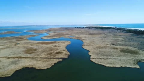 Static shot on old inlet Video stock 155463259