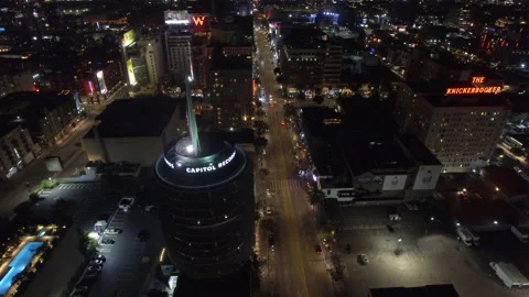 Static shot over HOLLYWOOD blvd Stock Footage 160957572