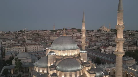 Static Shot over Istanbul Mosque Stock Footage 312568338