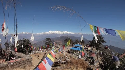 Static shot over Pathivara (Pathibhara) Devi Temple Stock Footage 71220602