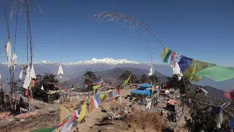 Static shot over Pathivara (Pathibhara) Devi Temple Stock Footage 71220644