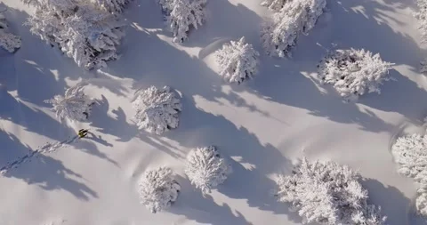 Static shot over a snow covered winter landscape. Stock Footage 326533215