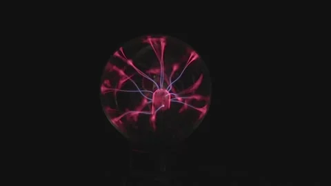 A Static shot of plasma ball against a black background Stock Footage 155222969