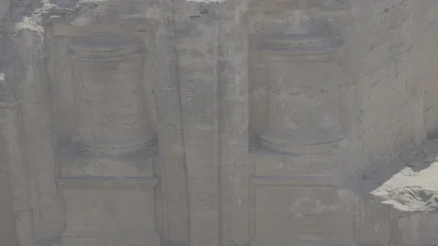 Static shot of raw log footage of archeological site in paphos Stock Footage 336638706