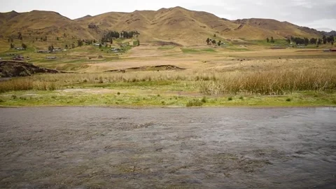 Static shot of river and beautiful landscape in slow motion Stock Footage 255983734