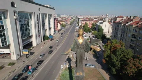 Static Shot of Saint Sofia. It  is a Bulgarian Orthodox cathedral located Video stock 231657635