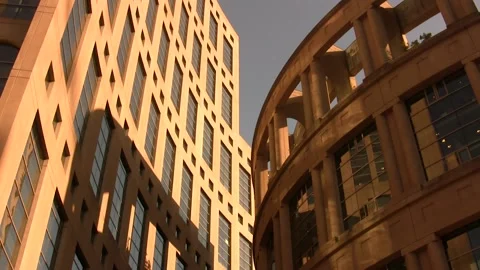Static shot of two buildings in Vancouver Stock Footage 159908857