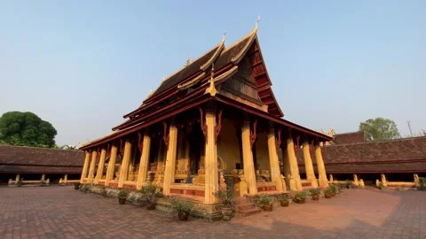 Static shot of Wat Si Saket temple, Vientiane, Laos 4K Stock Footage 273469022