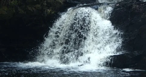 Static shot of waterfall in slow motion 動画素材 247142508