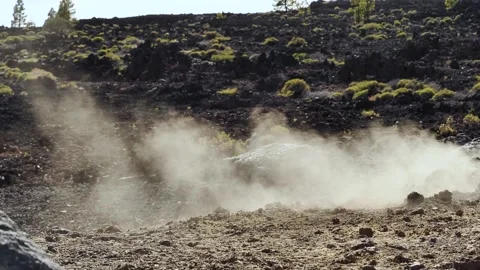 Static slow-motion shot of rock crashing and exploding into pieces Stock Footage 142769083