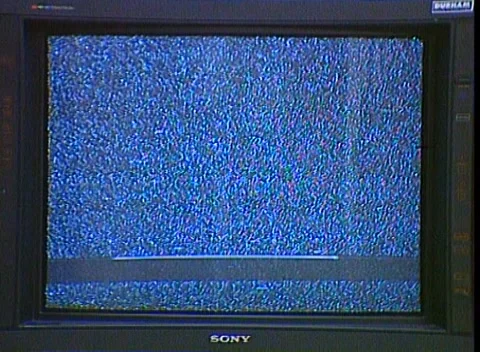 Static on a Sony Television Screen Stock Footage 151936770