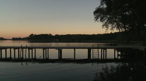 Static sunset lake Stock Footage 921053
