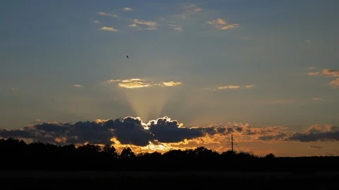Static sunset sky shot. Beautiful sky with clouds background. Stock Footage 126118152
