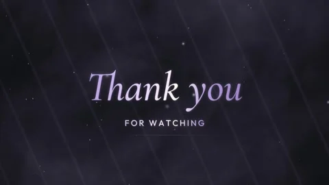 Static thank you text on dark background with diagonal light streaks Stock Footage 345183318
