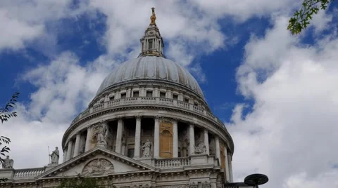 Static time-lapse of the dome of St Pauls Cathedral Stock Footage 56767914