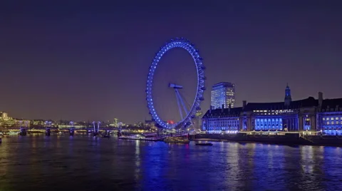 Static, time-lapse of the London Eye 動画素材 41556325