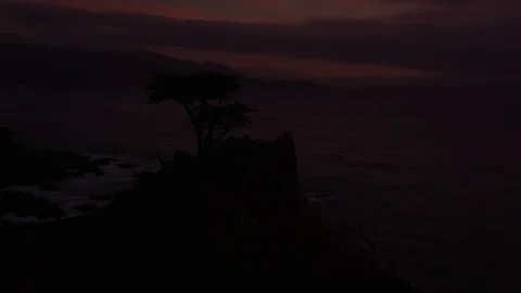 STATIC TIME LAPSE SUNSET CARMEL CALIFORNIA WITH OCEAN  Video stock 86607253