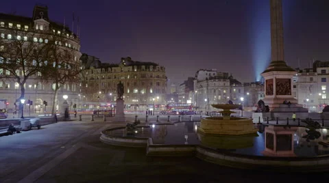 Static, time-lapse of Trafalgar Square / Charring Cross 動画素材 40729423