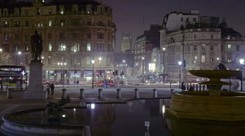 Static, time-lapse of Trafalgar Square / Charring Cross Vídeo Stock 40729486