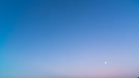 A static timelapse tilting down at dusk over vast mountain landscape with wide Stock-Footage 143645918
