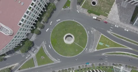 Static Vertical Top Down Aerial View Of Traffic Street Vidéo 74930185