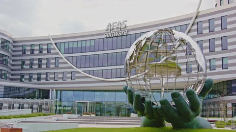 Static view of the beautiful AFAS headqu... | Stock Video | Pond5