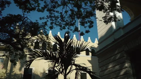 Static view of the classic house in Merida, Yucatan, Mexico at sunset Stock Footage 168580358