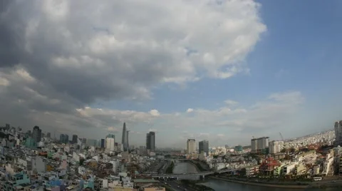 Static view of Ho Chi Minh City in the day Stock Footage 63497593