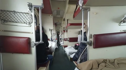 Static view inside railway car in Omsk, Russia Stock Footage 61273213
