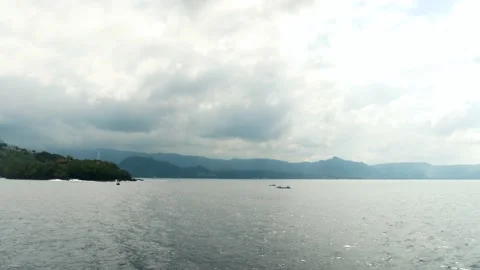 Static view on island from boat Stock Footage 157950765