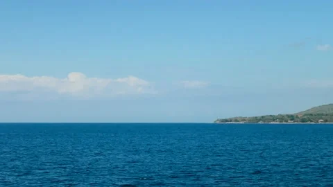 Static view on island from boat Stock Footage 158441555