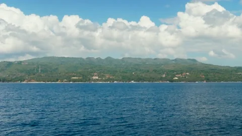 Static view on island from boat Stock Footage 159639820
