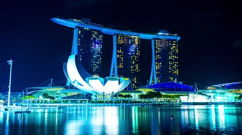 Static view of Marina bay Stock Footage 64085993