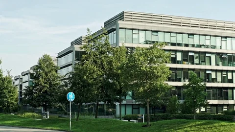 Static view of a modern commercial building Stock Footage 87174417