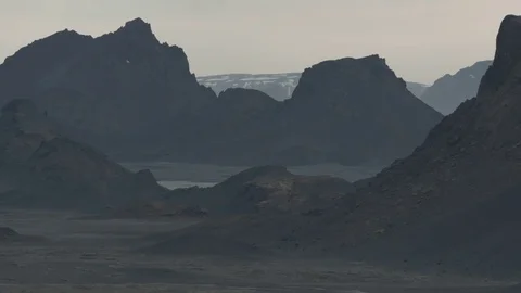 Static view of mountains on ICELAND #2 Landscape Stock Footage