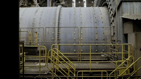 Static View of Operating SAG Mill in Copper Processing Plant Stock Footage 339378281