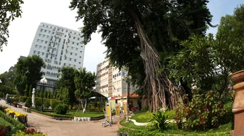Static view a park in the Ho Chi Minh City Stock Footage 61871090