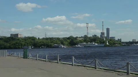 Static view of the river Stock Footage 35664212