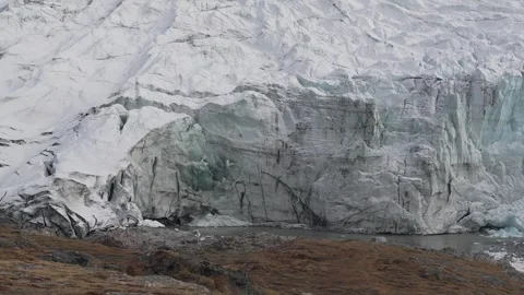 Static View of Russell Glacier Front near Kangerlussuaq, Greenland 스톡 동영상 345643529