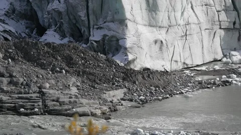 Static View of Russell Glacier Front near Kangerlussuaq, Greenland Vidéo 345648846