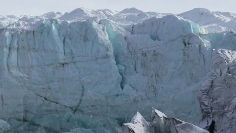 Static View of Russell Glacier Front near Kangerlussuaq, Greenland Stock Footage 345650396