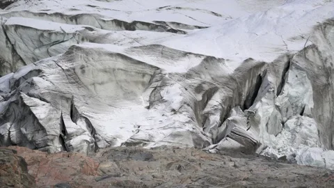 Static View of Russell Glacier Front near Kangerlussuaq, Greenland Video stock 345663293
