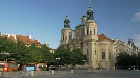 Static view of St Nicholas Church Prague Stock Footage 67319472