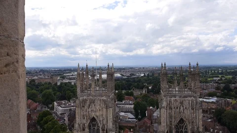 Static view from the Towers of York Minster 1 库存影片 90063797