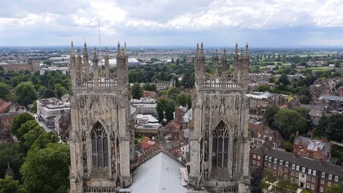 Static view from the Towers of York Minster 3 库存影片 90064930
