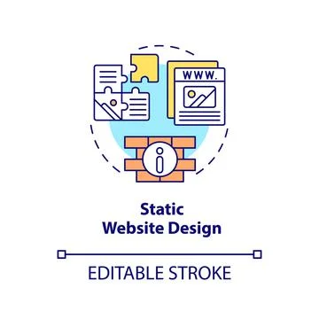 Static website design concept icon Stock-Illustration