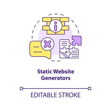 Static website generators concept icon 스톡 일러스트