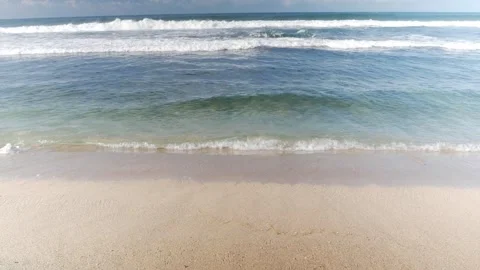 Static wide shot of gentle ocean waves 2 Stock Footage 337989082